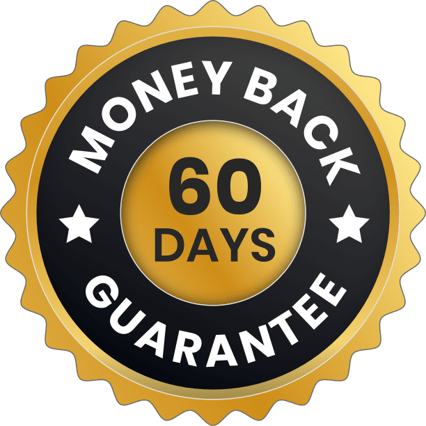 60-day money back guarantee badge